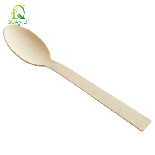 QL 14cm Bamboo Cutlery Wholesale | Disposable Bamboo Spoon Fork Knife