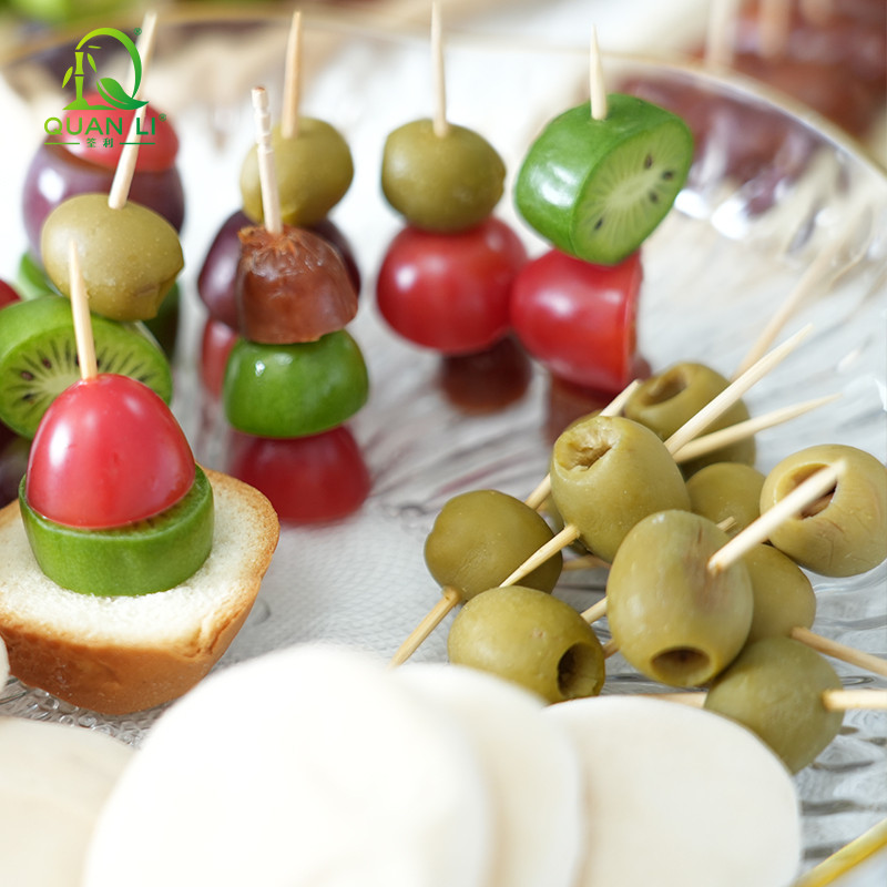  Bamboo toothpick used as fruit picks