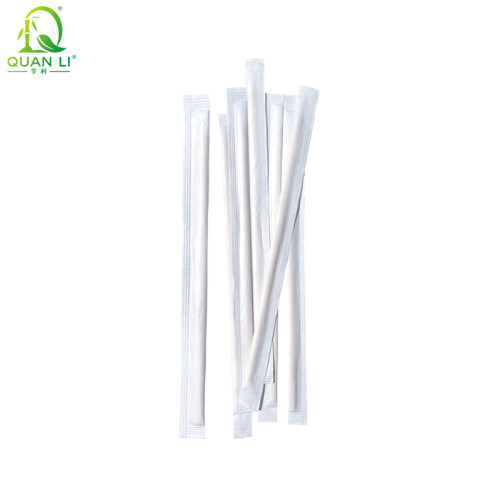 Bamboo Coffee Sticks Factory Wholesale Price Individual Paper Wrapped Bamboo Coffee Stirrer