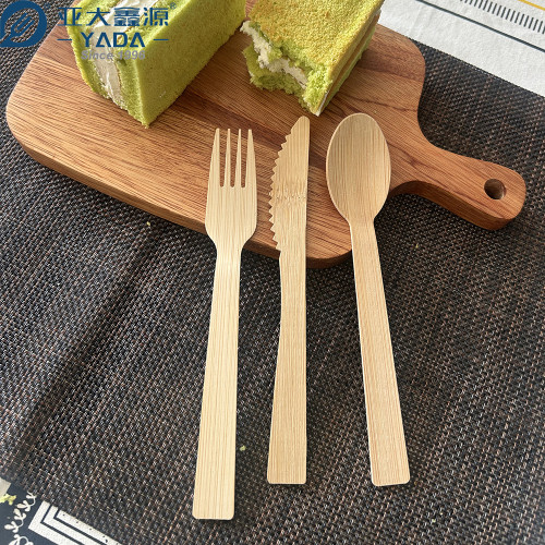 Disposable Bamboo Cutlery Set Wholesale QL Eco-Friendly Bamboo Spoon | Fork | Knife 170mm