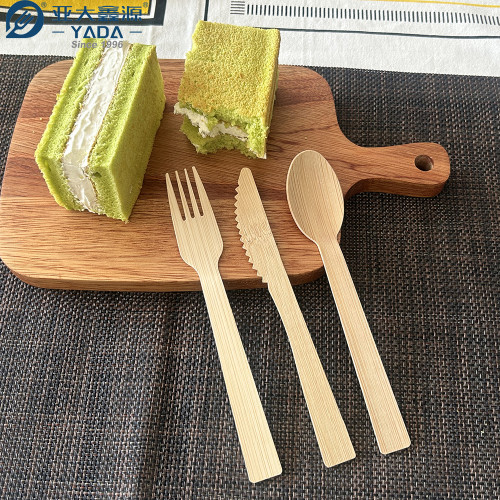 Disposable Bamboo Cutlery Set Wholesale QL Eco-Friendly Bamboo Spoon | Fork | Knife 170mm