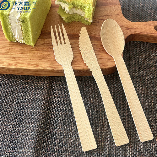 Disposable Bamboo Cutlery Set Wholesale QL Eco-Friendly Bamboo Spoon | Fork | Knife 170mm