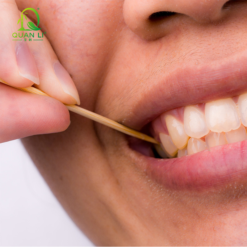  Bamboo toothpick used as fruit picks