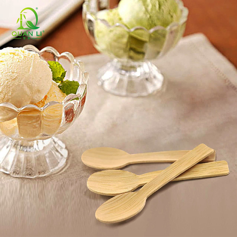 Disposable Bamboo dessert spoon 