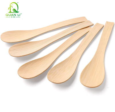 Bamboo Soup Spoons Bulk Supply | Rigid Disposable Ramen Spoons