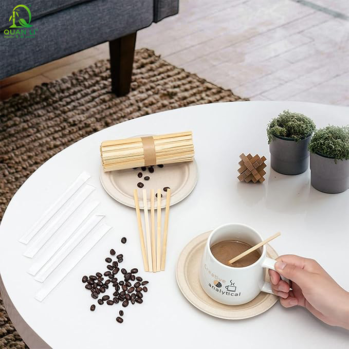 Bamboo coffee stirrers