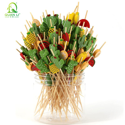 Disposable Bamboo Cocktail Picks Decorative Skewers Handmade Sticks Party Supplies Wholesale