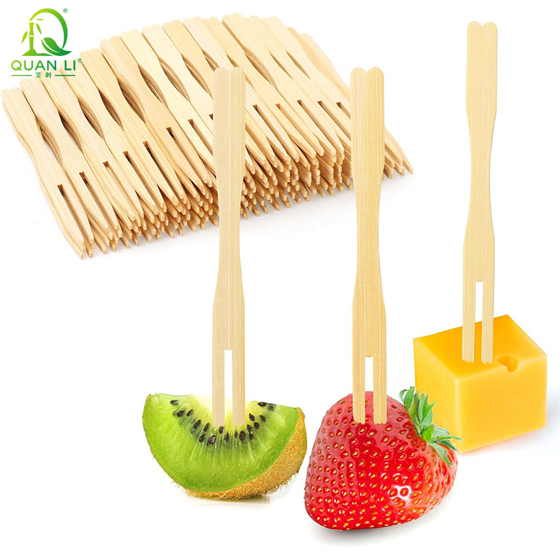 Eco-Friendly Mini Bamboo Forks