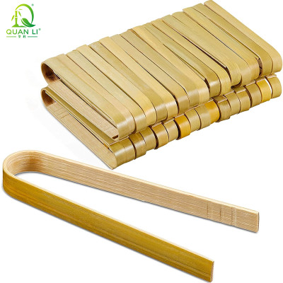 Mini Bamboo Tongs Disposable Tongs 4 Inch Natural Eco-Friendly Wholesale