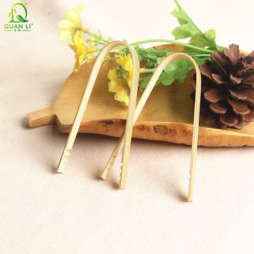 Mini Bamboo Tongs Disposable Tongs 4 Inch Natural Eco-Friendly Wholesale