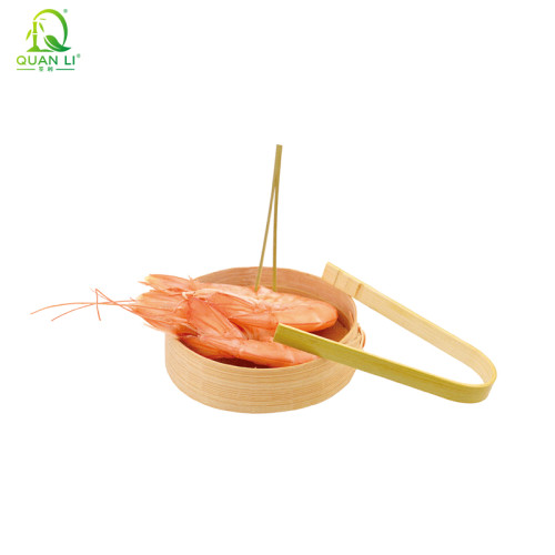 Mini Bamboo Tongs Disposable Tongs 4 Inch Natural Eco-Friendly Wholesale