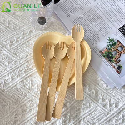 Bulk Compostable Bamboo Spork – Eco-Friendly Utensils for Catering, Customized & Wholesale Available