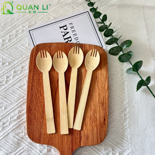 Bulk Compostable Bamboo Spork – Eco-Friendly Utensils for Catering, Customized & Wholesale Available