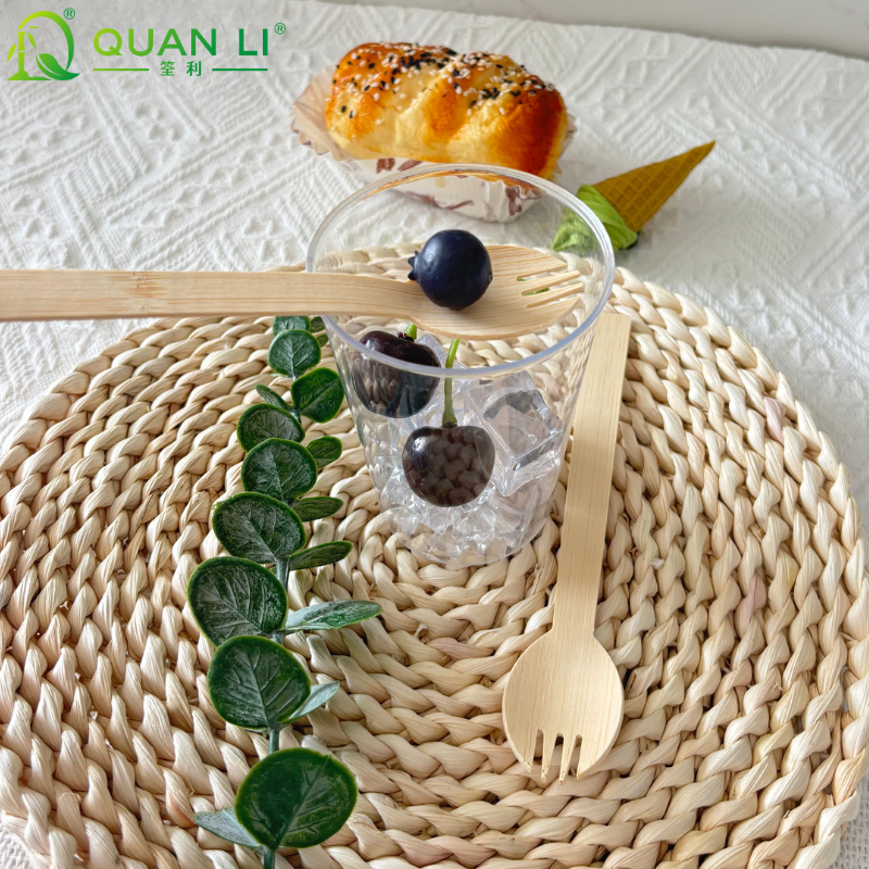 Bamboo dessert spoon