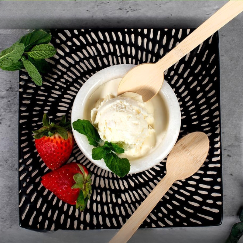 Bamboo spoon serving