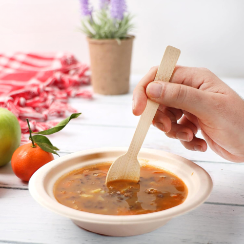 Disposable Bamboo Spoon | Eco-Friendly Single-Use Cutlery for Tasting, Ice Cream & Catering