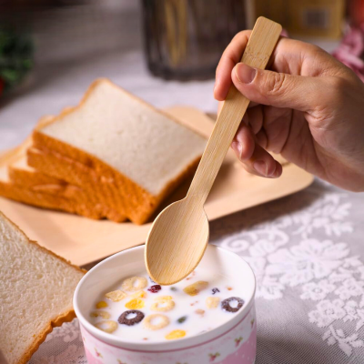 Disposable Bamboo Spoon | Eco-Friendly Single-Use Cutlery for Tasting, Ice Cream & Catering