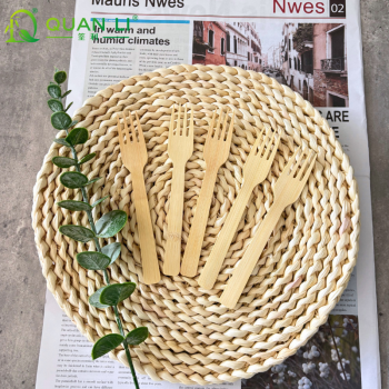 Disposable Bamboo Fork | Eco-Friendly Biodegradable Utensil for Salads, Tasting & Catering