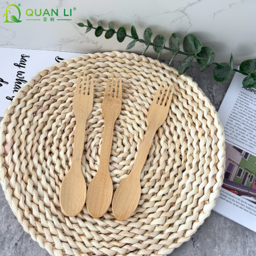 Eco-Friendly Disposable Bamboo Spork – Dual-Ended Spoon and Fork Utensil for Sustainable Dining