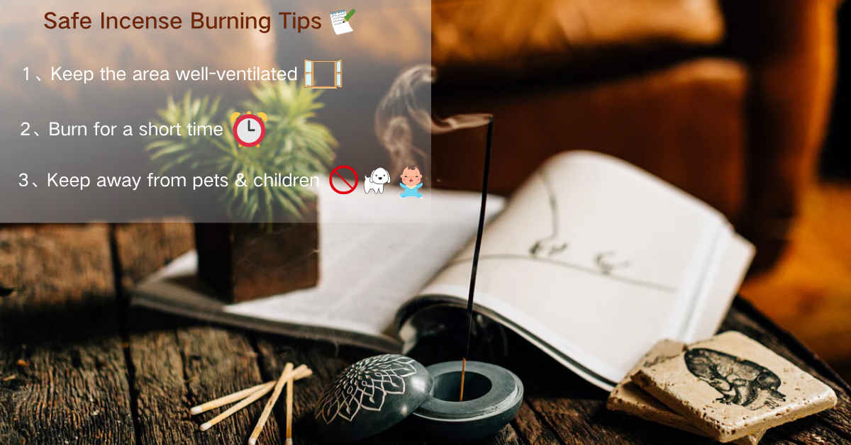 Safe bamboo incense burning