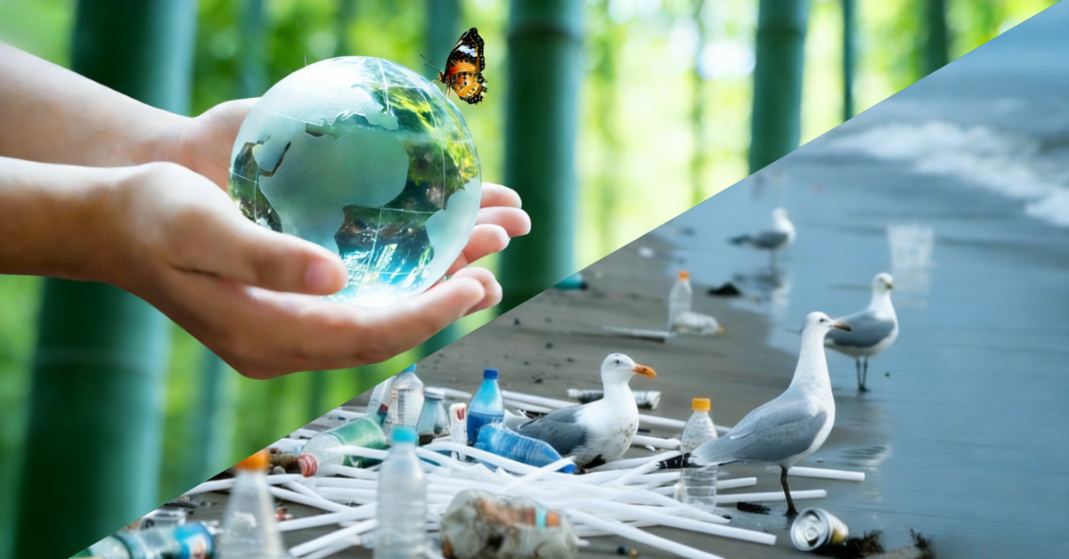 Bamboo vs plastic coffee stirrers environmental impact comparison