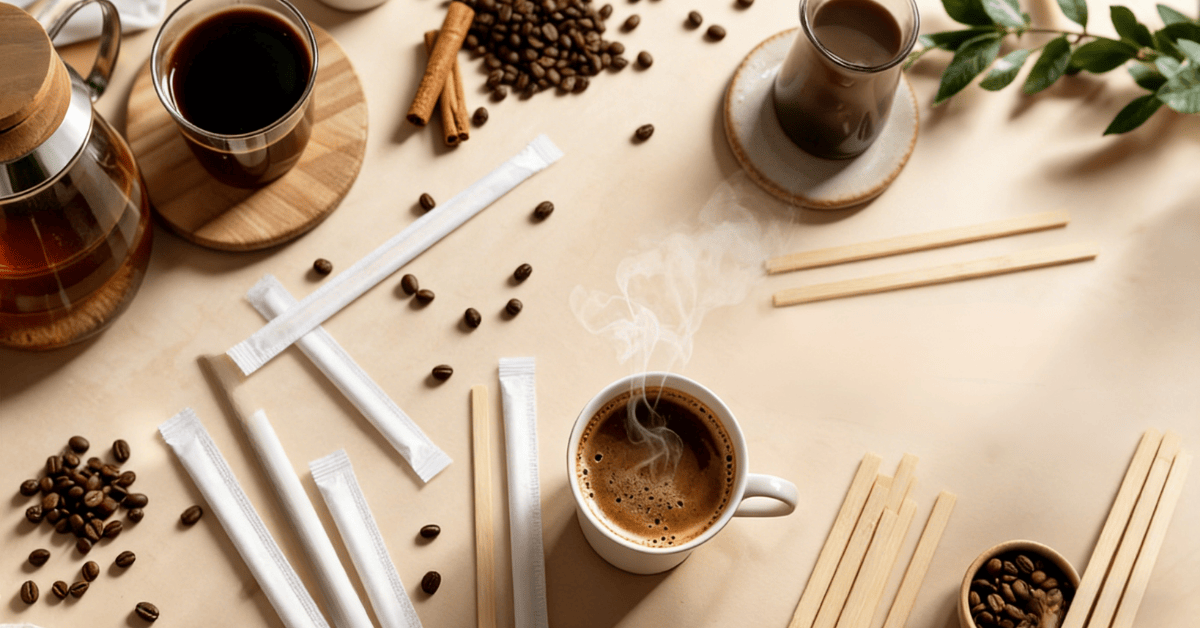 QL flat-head coffee stirrers for premium cafe service