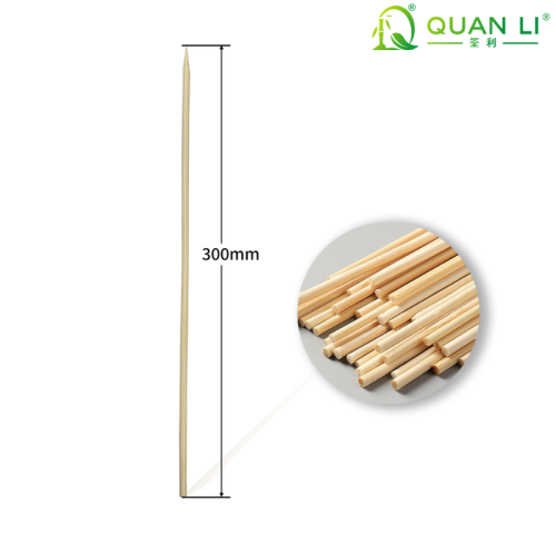 300mm Bamboo Skewers Wholesale | Eco-Friendly BBQ Sticks | QL