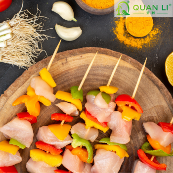 300mm Bamboo Skewers Wholesale | Eco-Friendly BBQ Sticks | QL