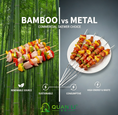 Bamboo vs. Metal Skewers: Which is the More Sustainable Choice for Commercial Use?