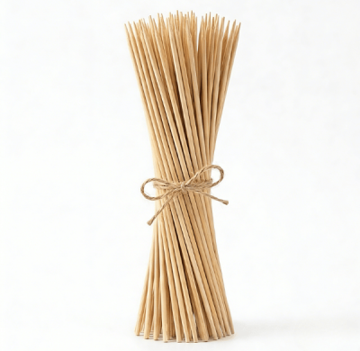 Bamboo Marshmallow Sticks QL Cotton Candy Sticks Sturdy, Smooth, Perfectly for High-Heat Cooking