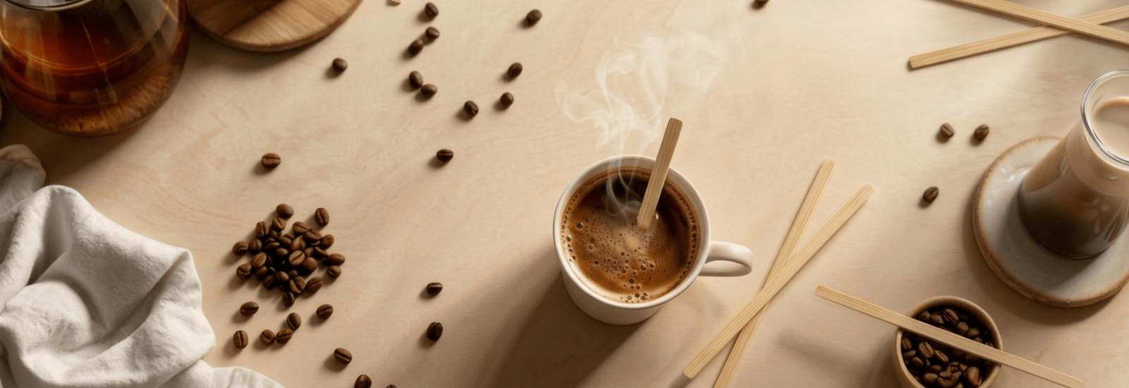 Wholesale eco-friendly bamboo coffee stirrers for cafes and hotel supplies