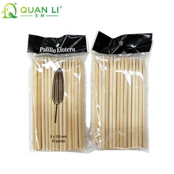 QL 6mm Heavy-Duty Bamboo Corn Skewers | Wholesale Bulk Supply