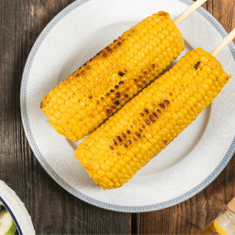 Grilled corn bamboo sticks