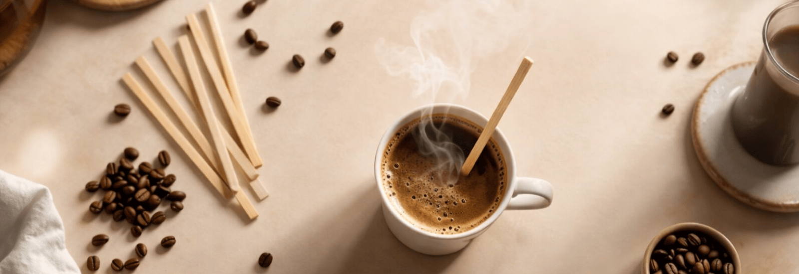 Wholesale eco-friendly bamboo coffee stirrers for cafes and hotel supplies