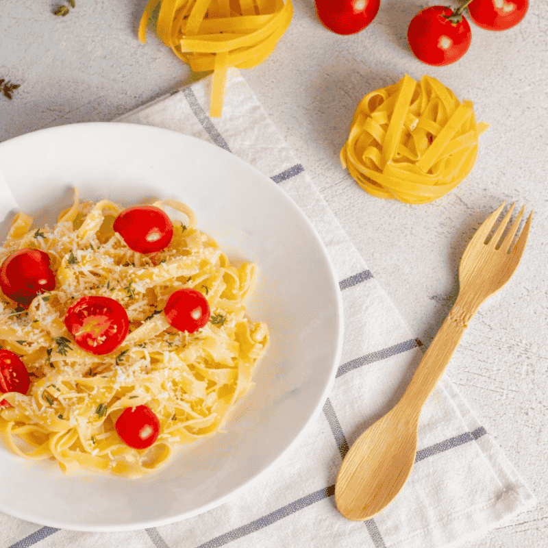 Commercial bulk bamboo spork for pasta takeout