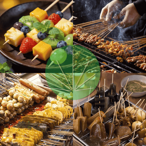 200mm Bamboo Skewers for Bulk Orders | OEM Custom Packaging