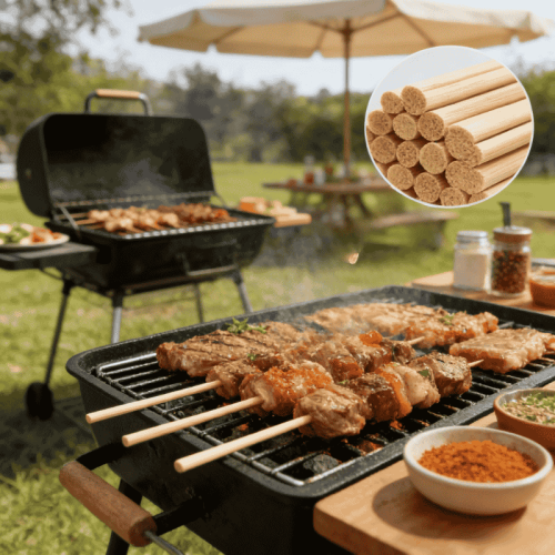 250mm Disposable Bamboo Skewers | Bulk Orders & Custom Packaging