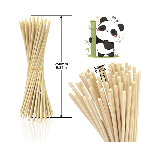 250mm Disposable Bamboo Skewers | Bulk Orders & Custom Packaging