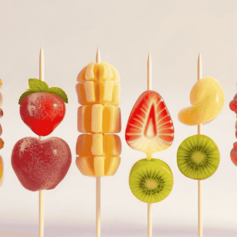 250mm bamboo skewers for fruit skewers