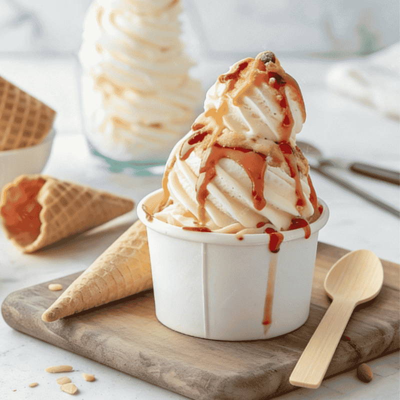 Bulk 80mm bamboo spoons for commercial dessert service