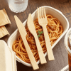 Premium 14cm Disposable Bamboo Tableware Set | Bulk Eco-Friendly Spoon, Fork & Knife