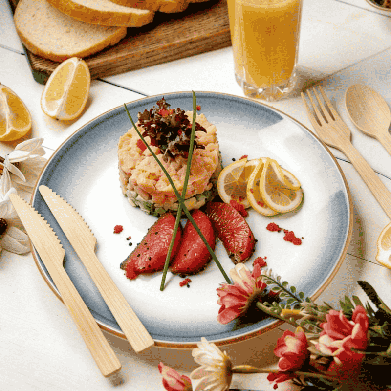 Eco-friendly bamboo utensils for premium catering