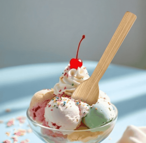 11cm Mini Spoon | Bulk Disposable Bamboo Dessert Spoon