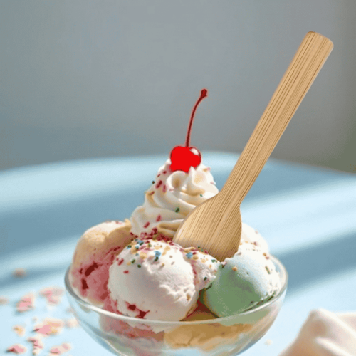 11cm Mini Spoon | Bulk Disposable Bamboo Dessert Spoon