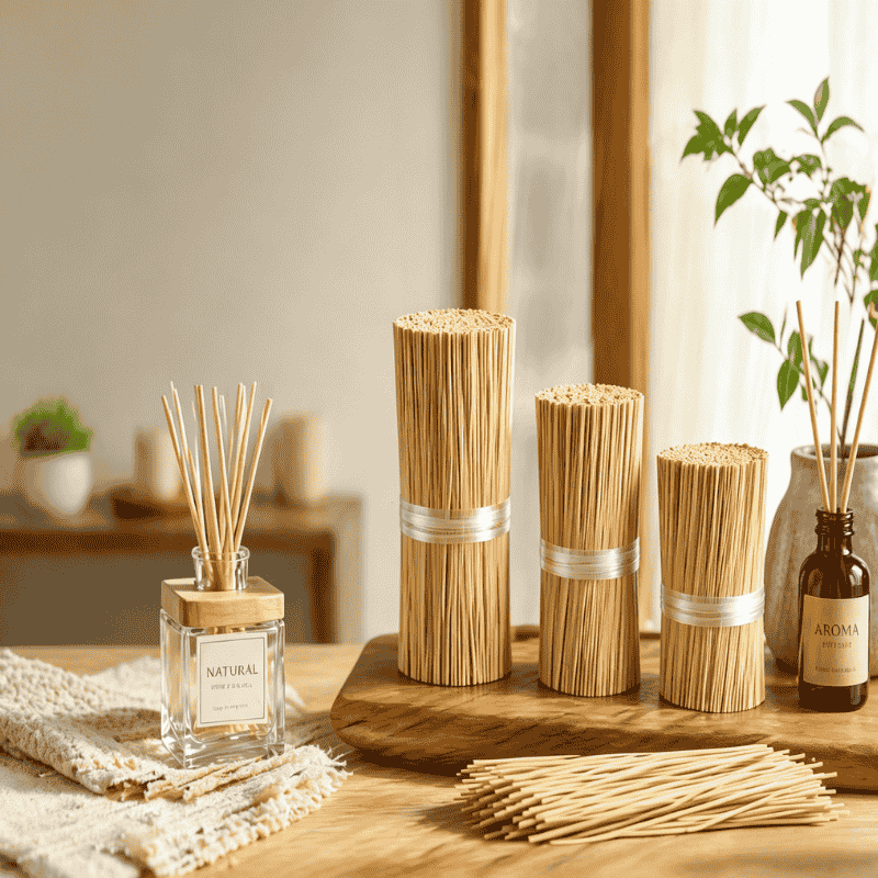 Natural bamboo sticks for aromatherapy diffusers