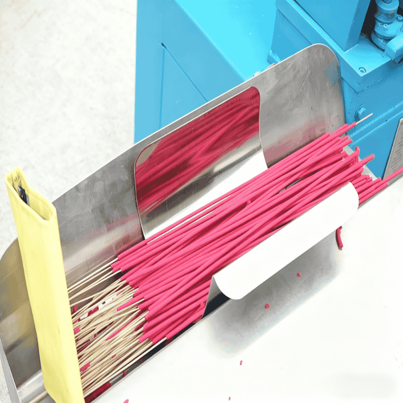Bamboo sticks in automatic feeder