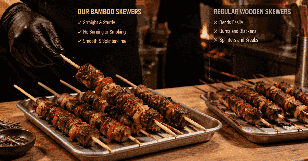 Bamboo Skewers vs. Wood: The Ultimate Oven-Safe Guide for Professional Grilling