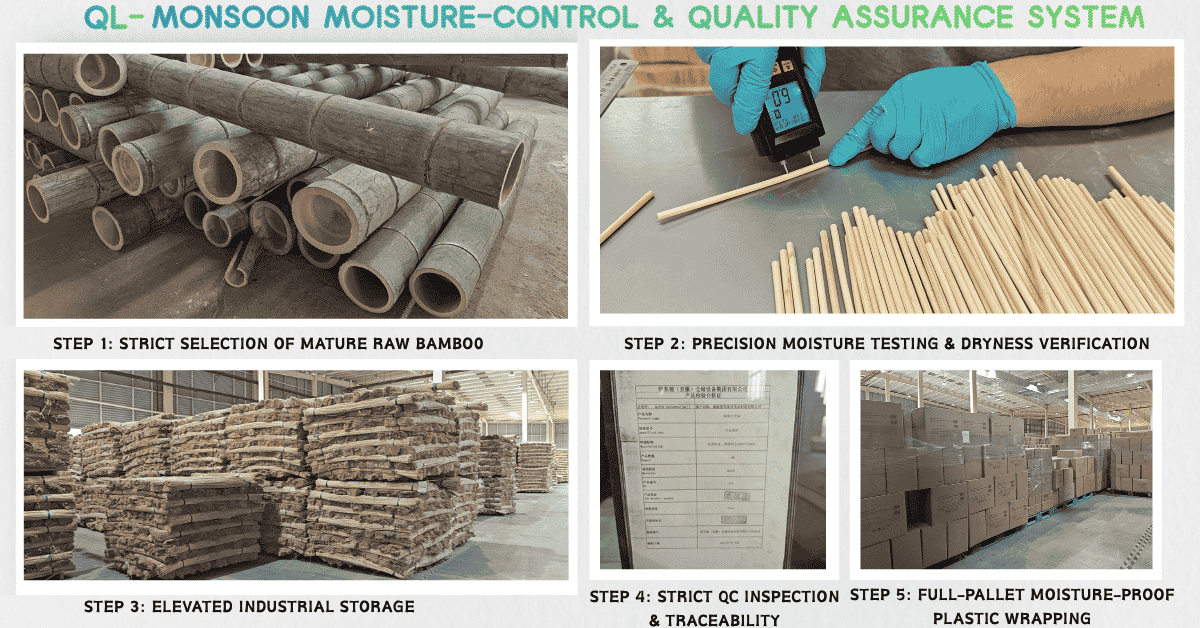 Bamboo moisture control