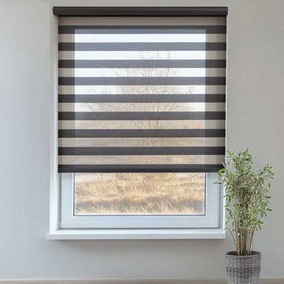 Custom Zebra Shades - Dual Layered Light Control | Modern Window Treatments for Home & Office