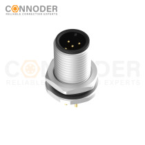 Wholesale M12 5 Pin Circular Connector | A Code 5 Pin Front Fastened Panel Mount For Pcb Straight Industrial Applications